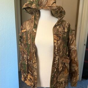 RedHead Camouflage Raincoat Brown and Green with Hood